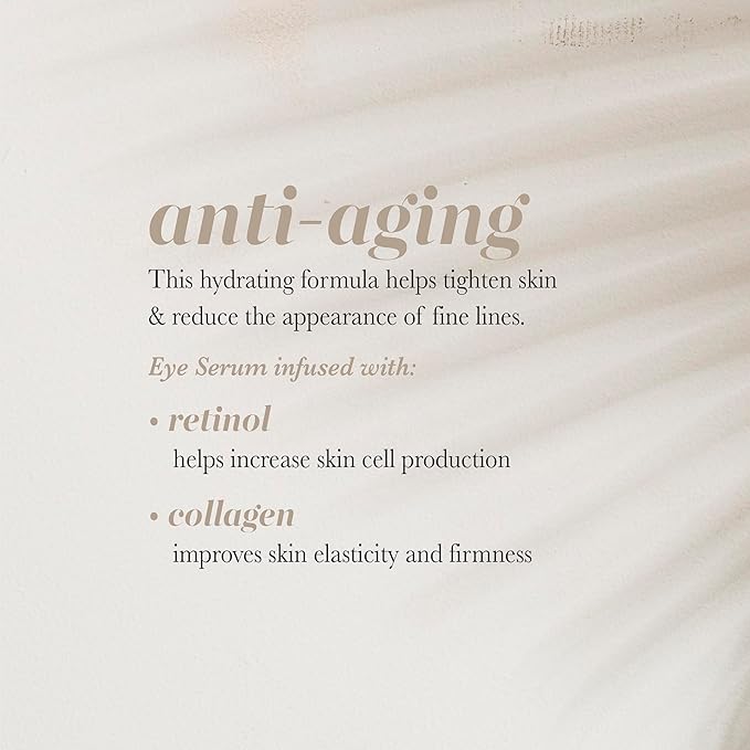 Pearlesssence Anti-Aging Eye Serum with Retinol & Collagen - Helps Reduce Fine Lines & Wrinkles | Gentle & Lightweight Formula | Plumps & Tightens (1oz)