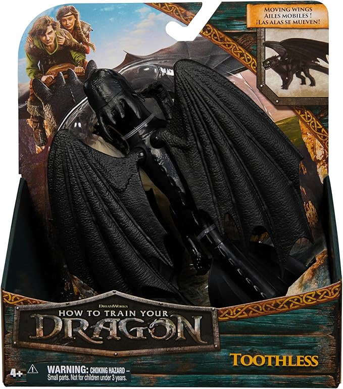 DreamWorks Dragons, How to Train Your Dragon, Toothless 9” Action Figure, Kids Toys for Ages 4 and up