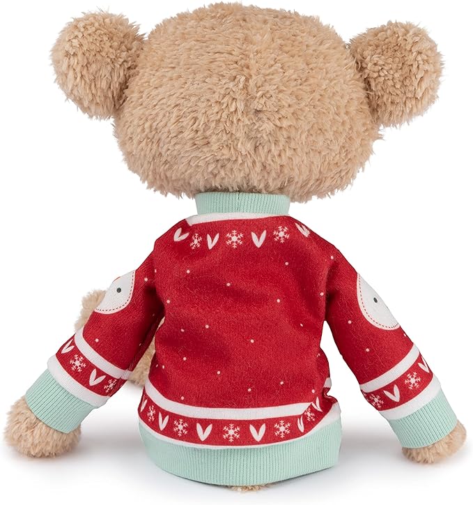GUND Toothpick with Holiday Sweater, Classic Teddy Bear Stuffed Animal for Ages 1 and Up, Beige/Red/White, 15”