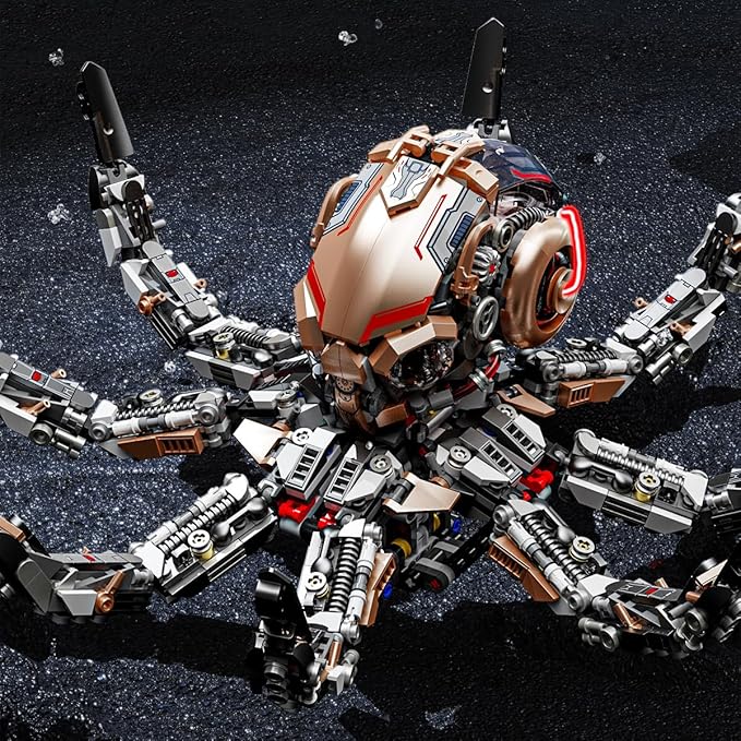 Animal Mechanical Octopus Building Blocks Toys, Gifts for Children and Adults（1768 PCS）