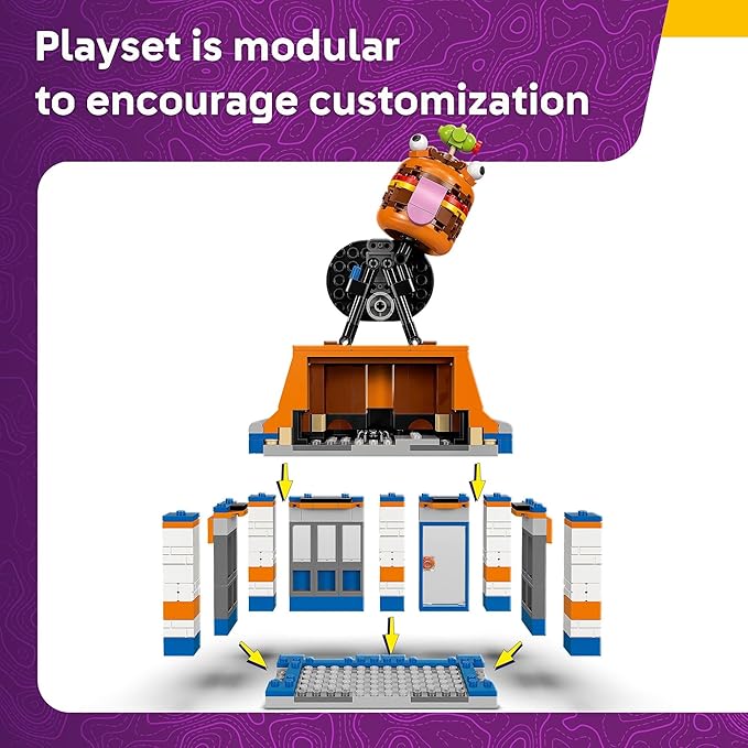 LEGO Fortnite Durrr Burger Restaurant Kids Toy - Video Game Building Set for Boys & Girls, Ages 10+ - Fortnight Minifigures Beach Boss, Grimy, and More - Gift Idea for Birthdays & Gaming Fans - 77076