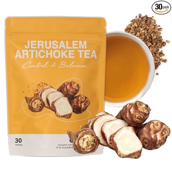 DALAMHARI Jerusalem Artichoke Tea 30T-Inulin Sunchoke Alcachofa Blood Sugar | Korean Sunchoke Tea Sunchokes Artichokes Bags Te de Alcachofa Cold Brew Sugar Balance Control Cutting Glucose Hand Roasted