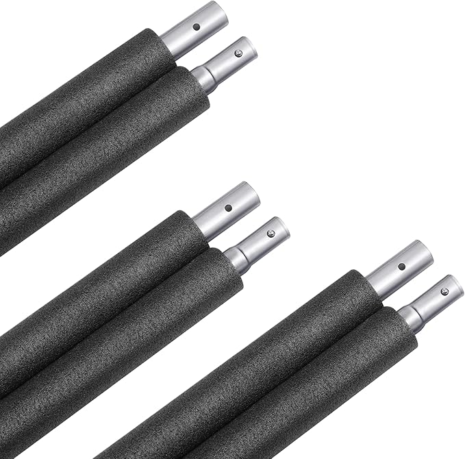 Zoomster Universal Trampoline Replacement Enclosure Poles with Clamp and Hardware