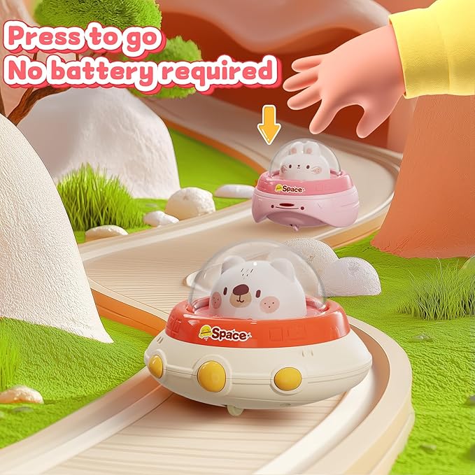 4PCS Animal Cars Toddler Toys,Baby Toys 1 Year Old,Press and Go Car 1 Year Old Girl Toys,Baby Valentines Day Gifts Toys for 1 2 Year Old Girls