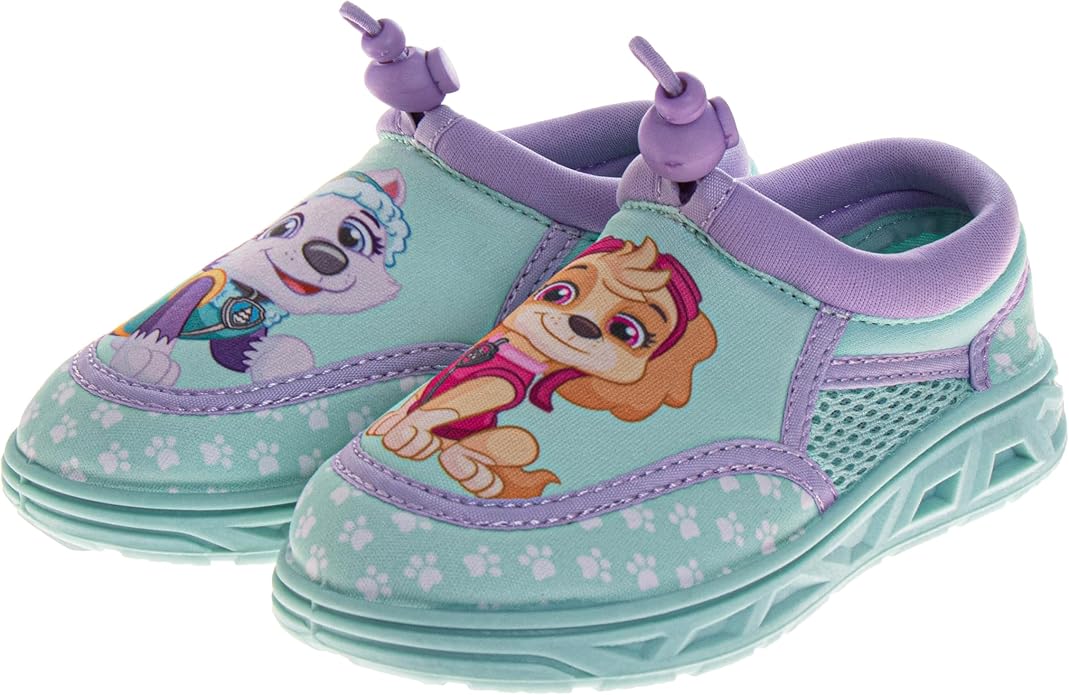 Girls Character Water Shoes Frozen Minnie Mouse Paw Patrol Moana Sesame Street & Little Mermaid Slip-On Aqua Socks Quick Dry Beach Pool Shoes Sizes: 3-4 Infant 5-10 Toddler 11-12 Little Kid