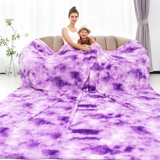 Purple Fleece Throw Blanket for Women, Cozy Soft Lightweight Throw Blankets Warm Plush Purple Fall Blankets and Throws Couch Sofa Bed Camping Travel Picnic Outdoor Blanket Bedding Kid Adults 60x80 in