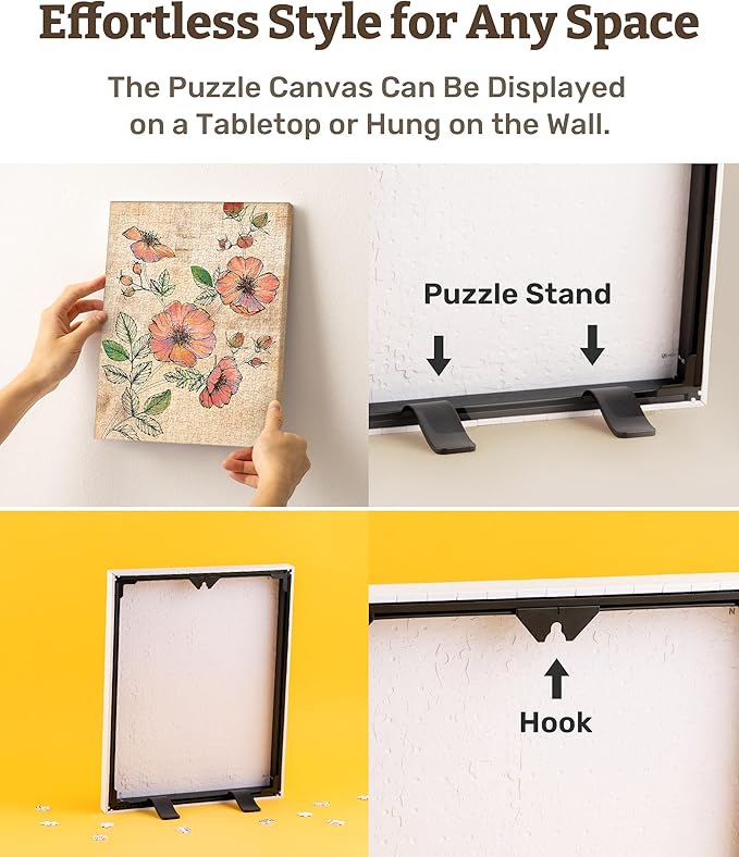 PieceRelax Puzzle Canvas Wall Art 366 Plastic Pieces for Adults - New New_Monday Mood - Unique Gift & Home Décor with Jigsaw Puzzle Artwork for Living Room Bedroom [HN1432]