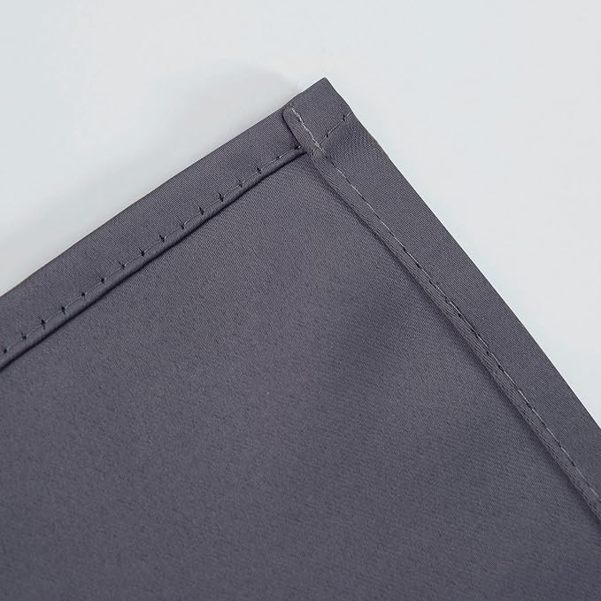 LEMOMO Grey Blackout Curtains 34 x 63 Inch Length/Set of 2 Curtain Panels/Thermal Insulated Room Darkening Blackout Curtains for Bedroom