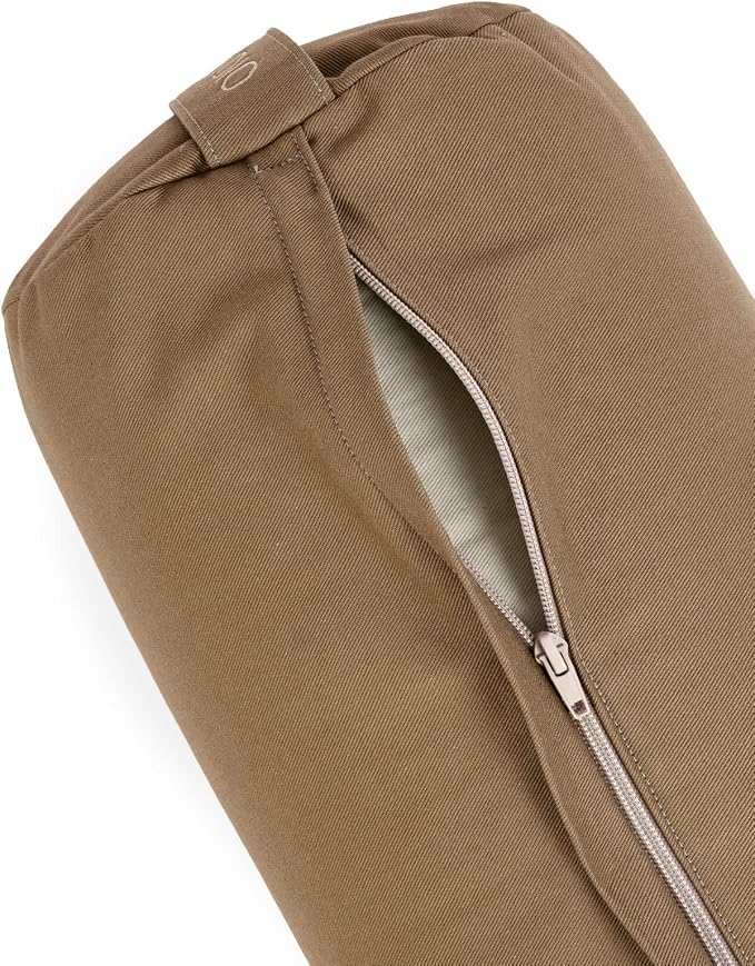 Yoga Studio Yoga Bolster | European Organic Buckwheat | (GOTS Certified) | with Removable Washable Cover