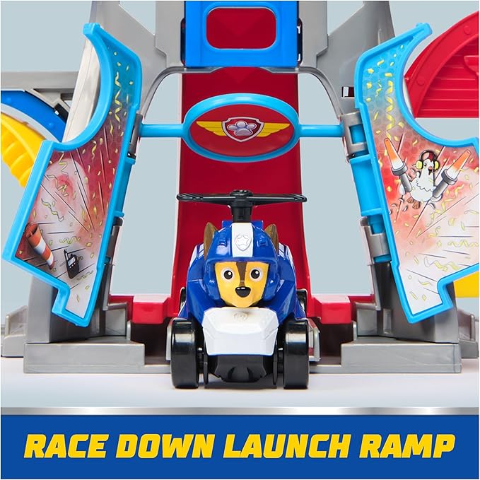 Paw Patrol: Air Rescue, Pup Squad Adventure Bay Airport Playset, with Chase Toy Car Vehicle Launcher, Kids Toys for Boys and Girls 3+