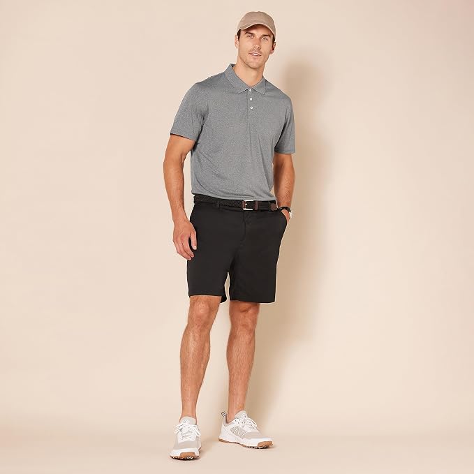 Amazon Essentials Men's Moisture Wicking Golf Polo Shirt, Short Sleeve, Slim-Fit, Quick-Dry, Active Wear