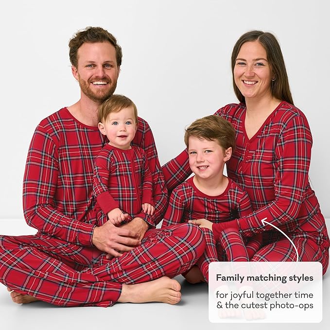 Little Sleepies Two-Piece Pajama Set for Boys & Girls, Soft Viscose from Bamboo Toddler Pajamas for Kids, Family Matching PJs