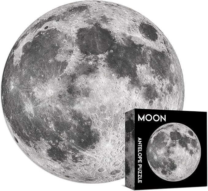 Antelope 3 in 1 1000 Piece Round Puzzle Bundle - Earth, Space, and Moon With Sun - Planet and Space Jigsaw
