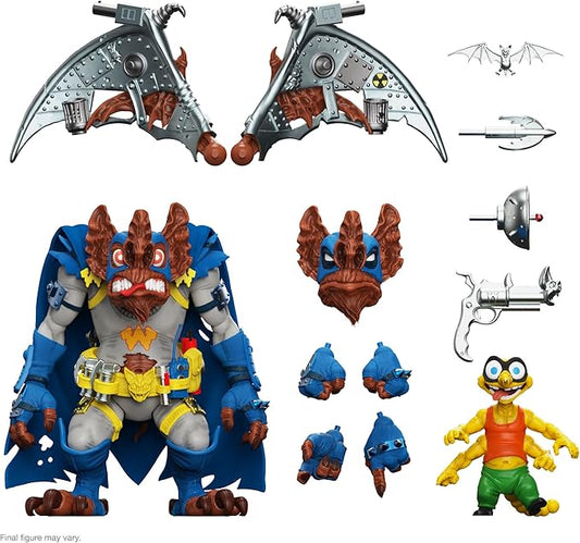 Super7 Teenage Mutant Ninja Turtles Wingnut and Screwloose - ULTIMATES! 7 in Action Figure