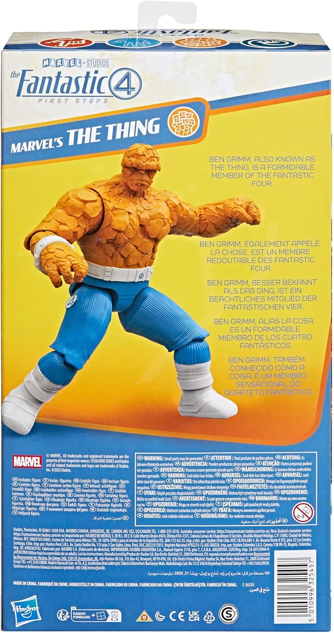 FANTASTIC FOUR Marvel Studios Titan Hero Series The First Steps Marvel’s The Thing Action Figure, 12-Inch-Scale (30 cm) Super Hero Figures & Toys, 4+