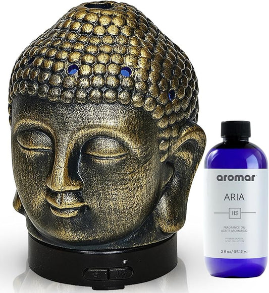 Aromar Buddha Ceramic Diffuser, Bronze