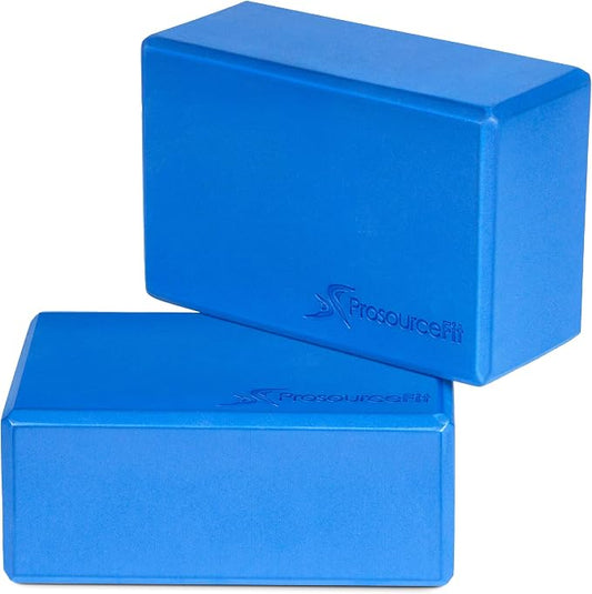ProsourceFit Foam Yoga Blocks, High Density EVA Yoga Bricks 4”x 6” x 9” (Set of 2)