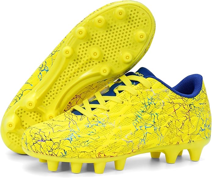 Grils Boys Soccer Cleats Youth Firm Ground FG Football Shoes Lightweight Breathable Outdoor Trainning Sport Shoes for Little/Big Kids