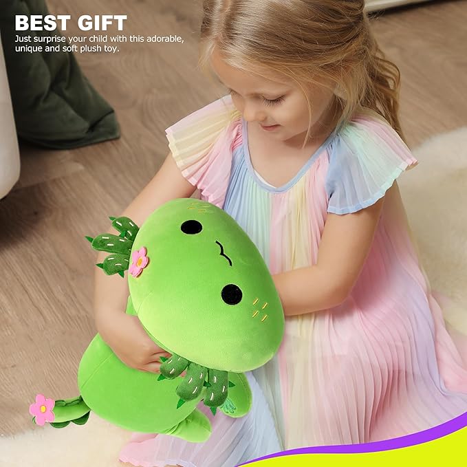 Onsoyours Cute Axolotl Cactus Plush, 19" Soft Large Stuffed Animal Salamander Big Plush Pillow, Kawaii Plushie Toy for Kids (Axolotl Cactus, 19")