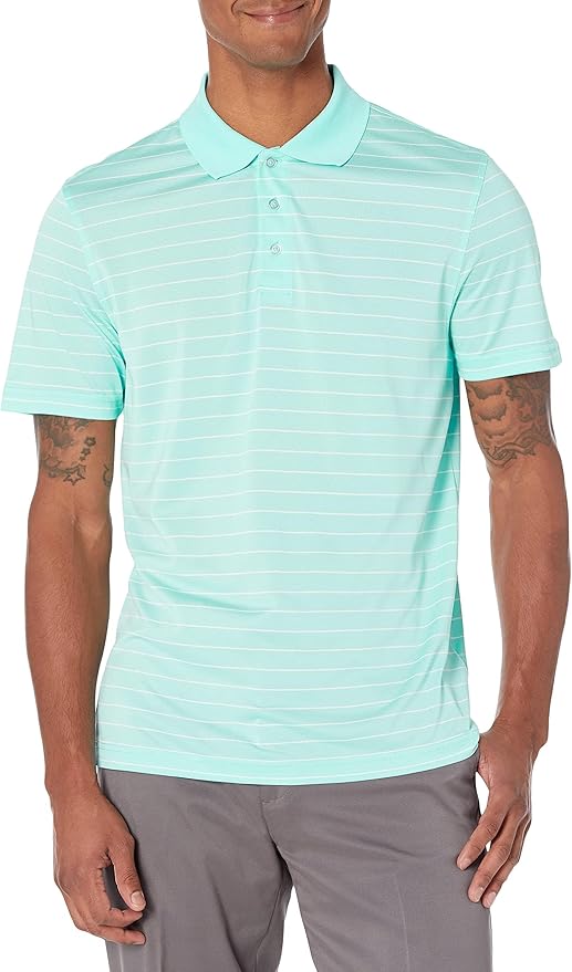 Amazon Essentials Men's Moisture Wicking Golf Polo Shirt, Short Sleeve, Slim-Fit, Quick-Dry, Active Wear