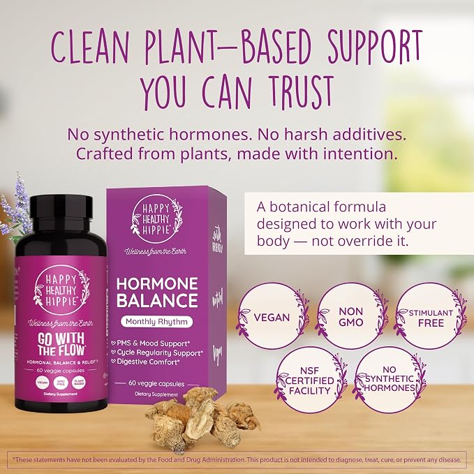 Hormone Balance for Women - PMS & PMDD Support Supplement, Vegan, 60 Ct | Mood, Cycle Regularity - Chasteberry, Maca, Dong Quai, Black Cohosh - Vegan, Non-GMO, 30 Servings