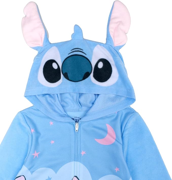 Disney girls Hooded Blanket Sleeper, Comfortable Pajamas, Soft & Cute for Kids