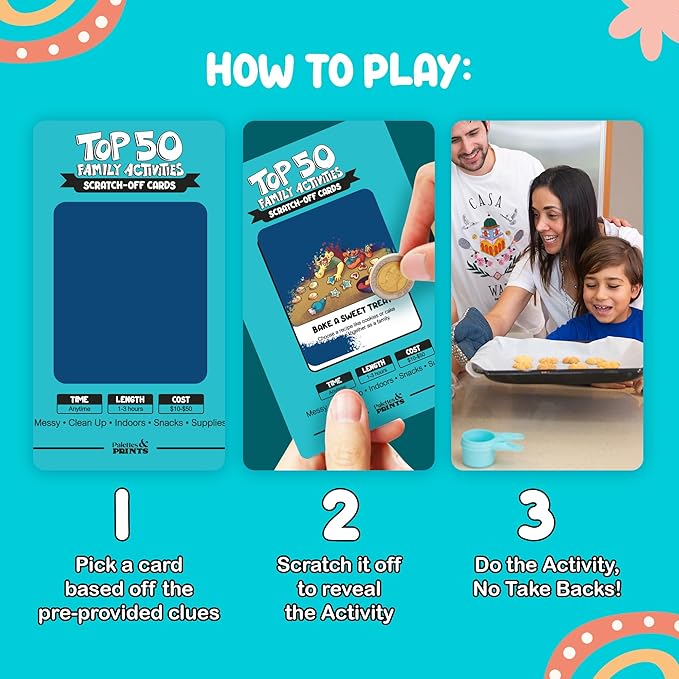 The Ultimate Family Bonding Bundle, Top 50 Family Games & Top 50 Family Activities Scratch Off Decks - 1,000+ Hours of Fun - Create Memories That Will Last Forever
