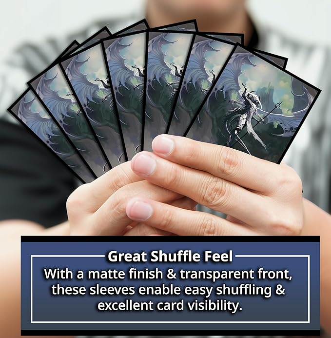 Angel Horror Card Game Sleeves - 102 Pack Textured Back - Perfect for MTG Atraxa Praetor's Voice Commander - Custom Art Sleeves for Magic The Gathering and Other Trading Card Games