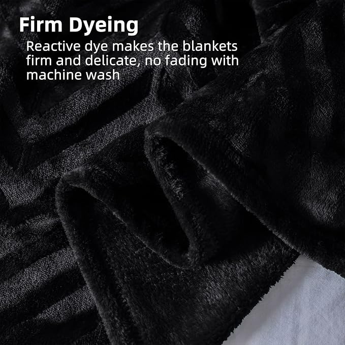 Whale Flotilla Flannel Fleece Fall Bed Blanket Twin Size, Black | Lightweight Breathable Soft Bedspread, Plush Fluffy Coverlet Chevron Design Decorative Blanket for Home Life, 60x80 Inch