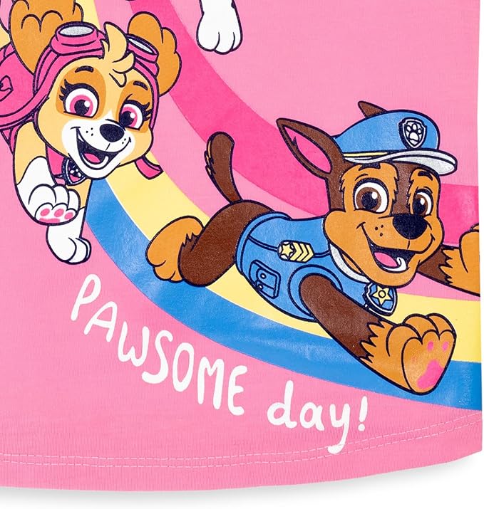 Paw Patrol Girls T-Shirt and Leggings Outfit Set Toddler to Big Kid Sizes (2T - 10-12)