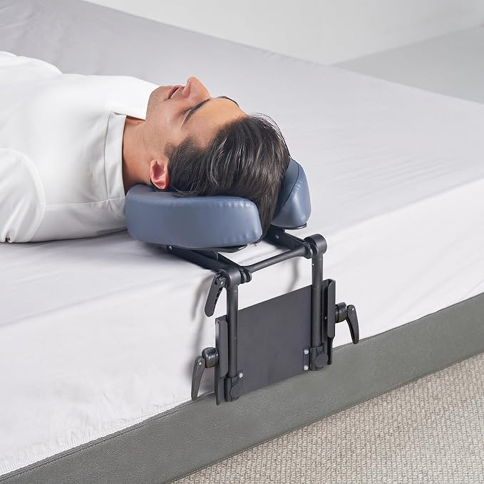 Massage Portable Face Down Massage Kit for Desk and Table Top, Office Sleeping Nap Rest Facial Pillow, face Down After Eye Surgery (Blue)