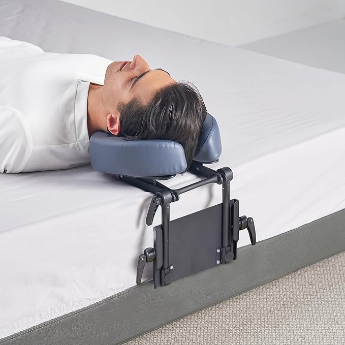 Master Massage Home Massage Headrest Kit Professional for Bed, Adjustable Headrest & Pu Face Cushion for Private Masseuse, Face Down Pillow Mattress Top Massage Kit Family Use