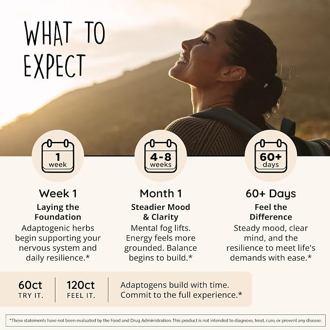 Joy-Filled Mood Support Supplement - 7 Herb Complex + St. Johns Worts (120 Ct) | Stress Relief Supplement with Rhodiola Rosea, Eleuthero | Helps Calm The Mind & Body | 100% Plant-Based Happy Pills