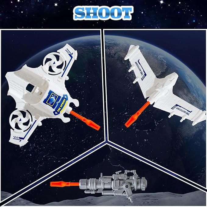 Concentration, Focus Space Toys, for Kids, Space Capsule Toy, Educational, Concentration, Learning, Space Shuttle Toys Rocket Toy, StemToy with Aircraft, SpaceRover, Astronautsl