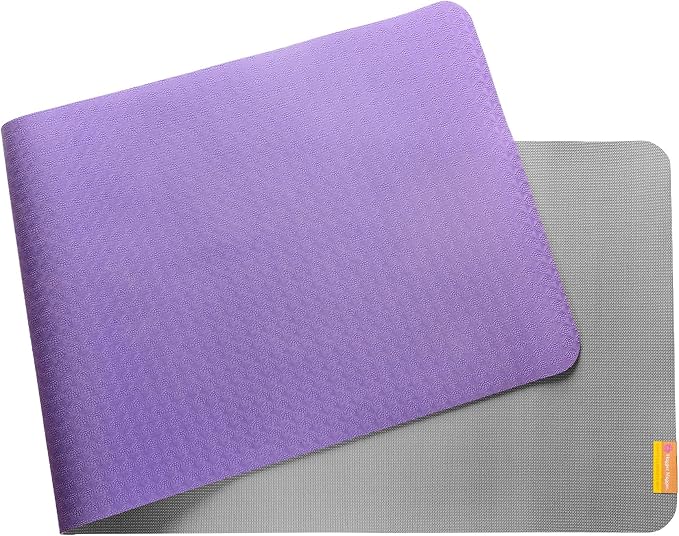 Hugger Mugger Earth Elements 5 mm Yoga Mat - Grippy Texture, Reversible, Cushion, Non-toxic Biodegradeable Material, Lightweight