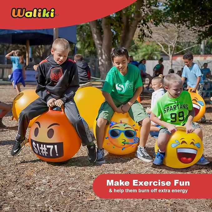 WALIKI Hopper Ball Party Pack | Set of 10 Bouncy Balls for 3 4 5 6 Year Olds | Fun Outdoor Birthday Games & Party Favors