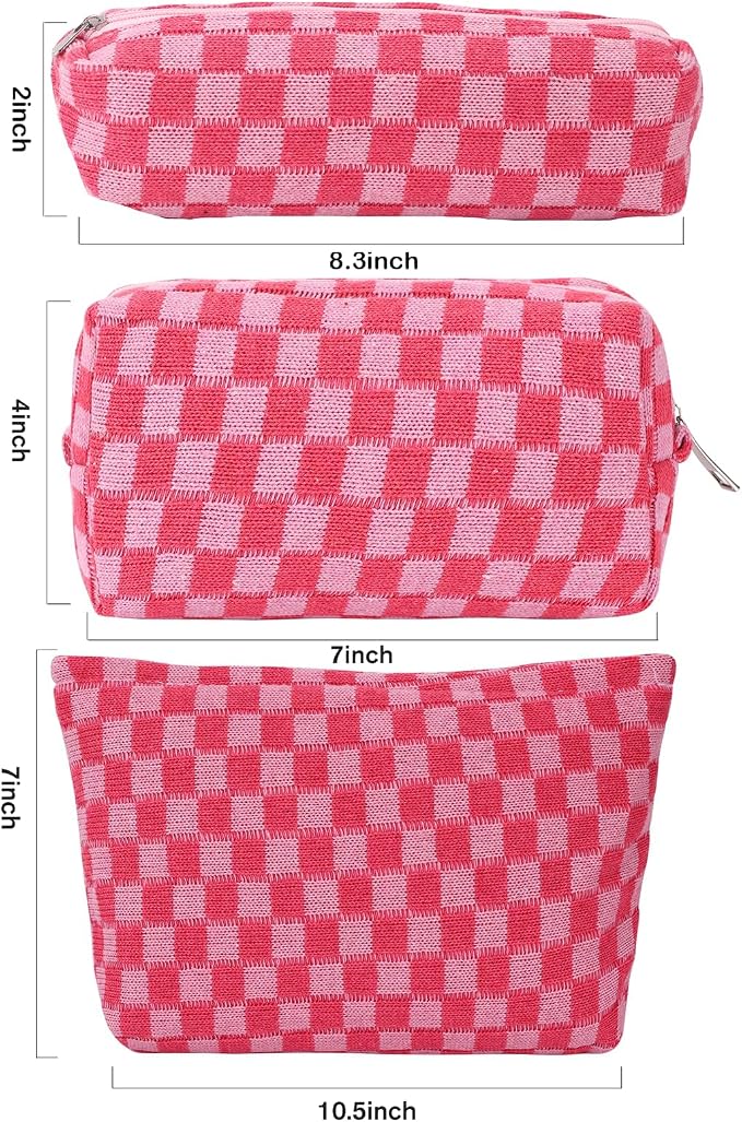 LYDZTION Makeup Bag Cosmetic Bag for Women,1Pcs Large Capacity Makeup Bags and 1Pcs Pencil Case Makeup Brushes Storage Bag Travel Toiletry Bag Organizer