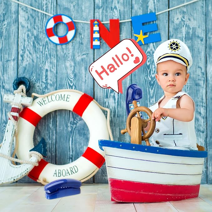 2 Pack Swingset Phone Toys Playground Swing Set Telephone Plastic Pretend Play Telephone with Numeric Key for Kids Outdoor Playground Treehouse Accessories (Blue)