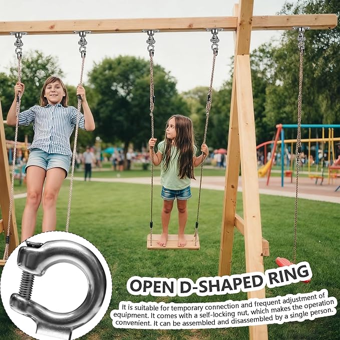 Heavy Duty 304 Stainless Steel Swing Hanger with Silent Ball Bearing, 360° Rotation & 180° Swing, 600 lbs Capacity, for Playground, Swing Set, Hammock, Yoga, Punching Bag
