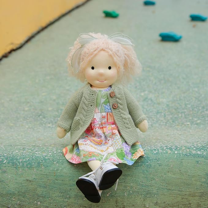 BlissfulPixie Handmade Waldorf Collect Rag Doll Birthday Present with Exquisite Box-Aaliyah 12"