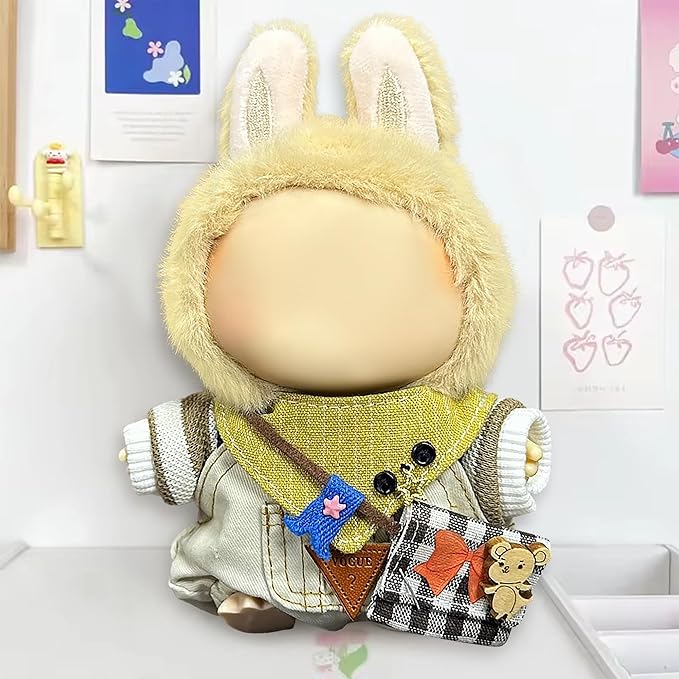 Clothes Fit for 17CM Doll, Fashion Doll Clothes Outfit Set Cute Theme Designer Toys Dress Accessories for Collector Fans Display (White Mice)