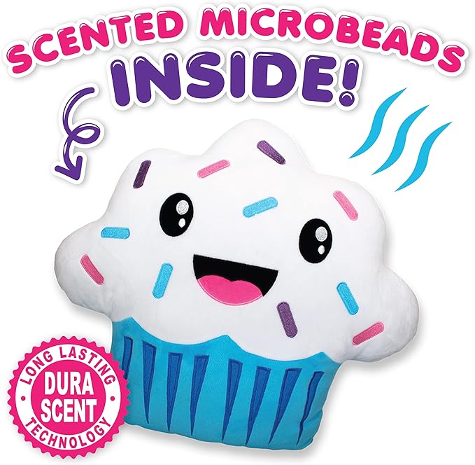 Scentco Smillows - Gourmet Scented Stuffed Plush Pillows (Cupcake) - Accent, Throw, Decorative, Fun Pillows - Kids Room Decor, Gift for Kids