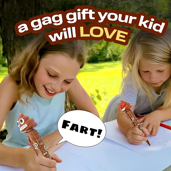 Farting Poop Pen with Multiple Funny Sounds - Perfect Halloween Games & Novelty Gift for Teens, Kids & Boys - Pen & Prank Toy for Halloween Parties, Games & Family Fun All Day (Santa)