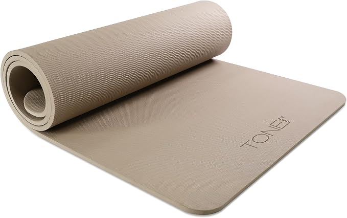 TONE Fitness Hanging Yoga Mat, Pilates Mat, Exercise Mat for Home Workouts with Carry Strap | V Pattern | Multiple Colors