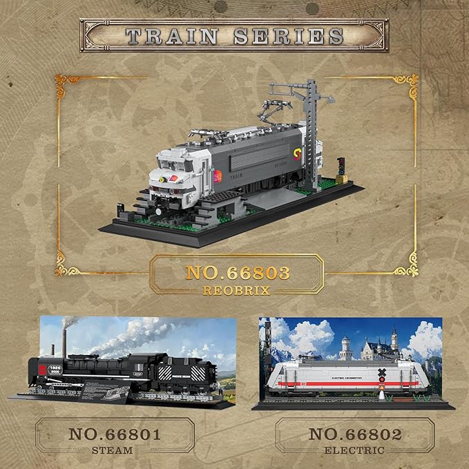 BR15000 Train Building Block Set 66803, Collectible Electric Locomotive Display, Creative Model for Train Fans, Gift for Adults Girls Boys 14+(2053PCS)