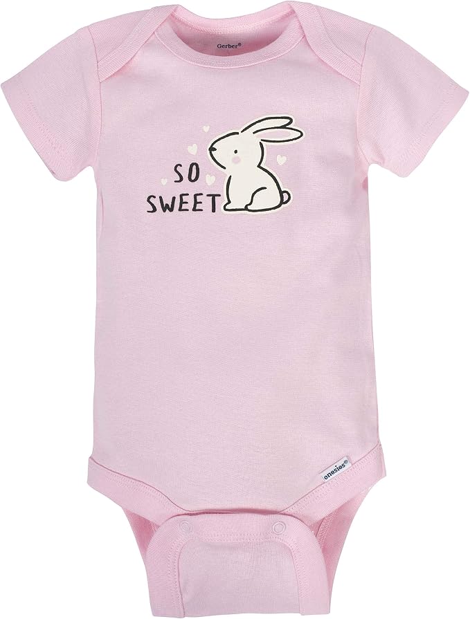 Gerber Baby Girls' 8-pack Short Sleeve Onesies Bodysuits