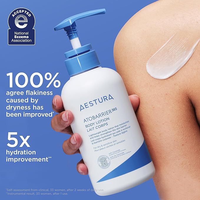 AESTURA ATOBARRIER365 Korean Body Lotion with Ceramides & Glycerin | Lightweight Hydrating Moisturizer for Dry, Sensitive & Eczema-Prone Skin | Fragrance-Free | Korean Skin Care, 400 mL / 13.5 fl oz