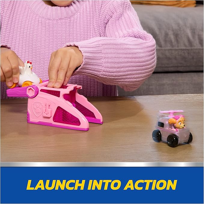 PAW Patrol Skye Pup Squad Launchers with Chickaletta Vehicle 2-Pack, Kids Toys for Boys and Girls Ages 3 and Up