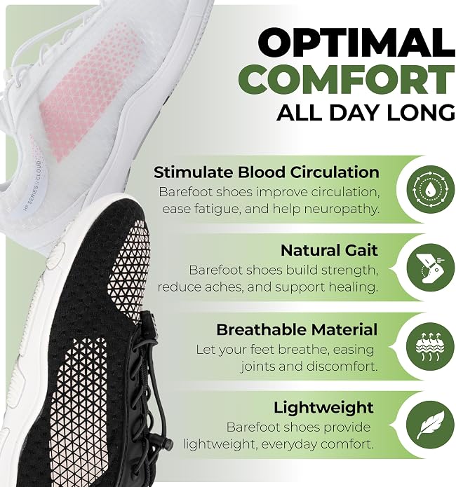 Hike Footwear HF Flow Barefoot Shoes for Women & Men - Minimalist Shoes with Arch-Support, Breathable Splash-Proof & Versatile Boot, Ergonomic Pain-Relief Posture Improvement Hiking Boots