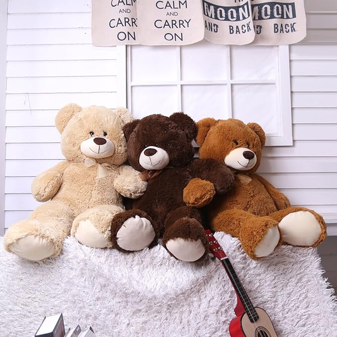 HollyHOME Teddy Bear Plush Giant Stuffed Animal Teddy Bear Love 36 inch Chocolate